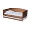 Baxton Studio Veles Mid-Century Ash Walnut Finished Wood Daybed with Trundle 159-9825-9826 - alternate 1